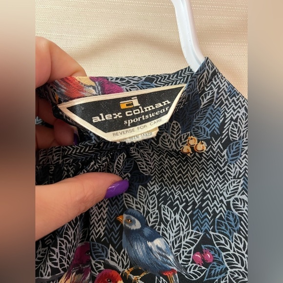 ⚫️ BOGO Alex Colman summer bird lightweight shirt size medium - Picture 3 of 6